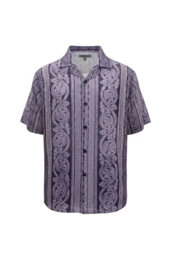 Stacy Adams - Purple Vertical Paisley Short Walking Suit Set