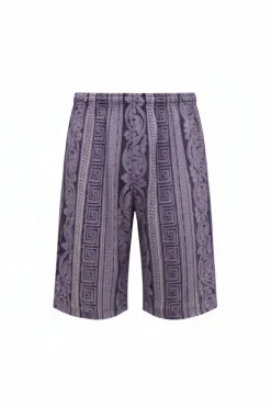 Stacy Adams - Purple Vertical Paisley Short Walking Suit Set
