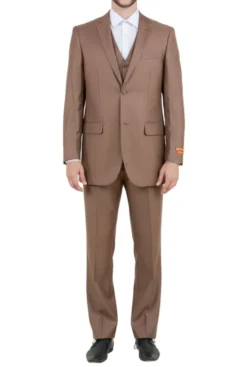 Toast 3 Piece Modern Fit Suit 2 Button V-Neck Vest