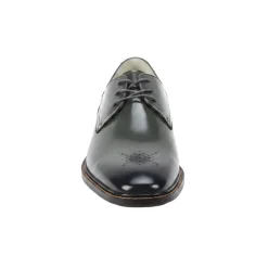 Toby Collection - Gray Medallion Toe Lace-Up Dress Shoes