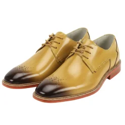 Toby Collection - Scotch Medallion Toe Lace-Up Dress Shoes
