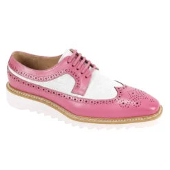 Tone Collection - Pink Leather Wing-Tip Shoes