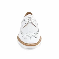 Tone Collection - White Leather Wing-Tip Shoes