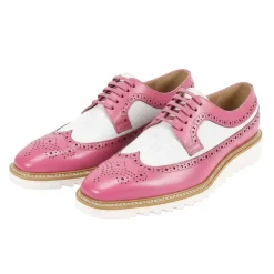 Tone Collection - Pink Leather Wing-Tip Shoes