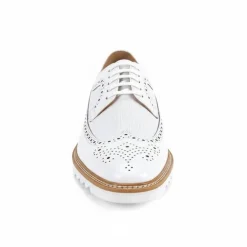 Tone Collection - White Leather Wing-Tip Shoes