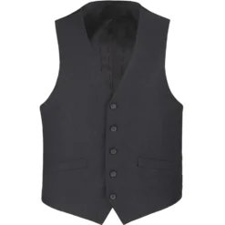 Vanderbilt Collection - Classic Dress Vest 5 Buttons Regular Fit In Charcoal