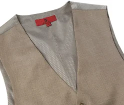 Vanderbilt Collection - Classic Dress Vest 5 Buttons Regular Fit In Taupe