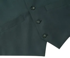 Vanderbilt Collection - Classic Dress Vest 5 Buttons Regular Fit In Green