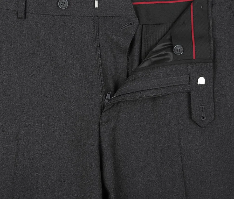 Vanderbilt Collection - Classic 2 Piece Suit 2 Buttons Regular Fit In Charcoal Gray