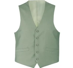 Vanderbilt Collection - Classic Dress Vest 5 Buttons Regular Fit In Sage
