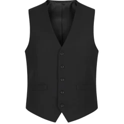 Vanderbilt Collection - Classic Dress Vest 5 Buttons Regular Fit In Black