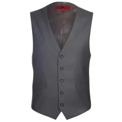 Vanderbilt Collection - Classic Dress Vest 5 Buttons Regular Fit In Medium Gray