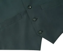 Vanderbilt Collection - Classic Dress Vest 5 Buttons Regular Fit In Green