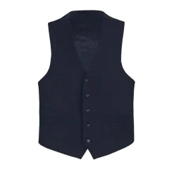 Vanderbilt Collection - Classic Dress Vest 5 Buttons Regular Fit In Dark Navy