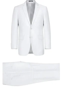 Vanderbilt Collection - Classic 2 Piece Suit 2 Buttons Regular Fit In White