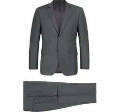 Vanderbilt Collection - Classic 2 Piece Suit 2 Buttons Regular Fit In Medium Gray