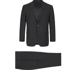 Vanderbilt Collection - Classic 2 Piece Suit 2 Buttons Regular Fit In Black