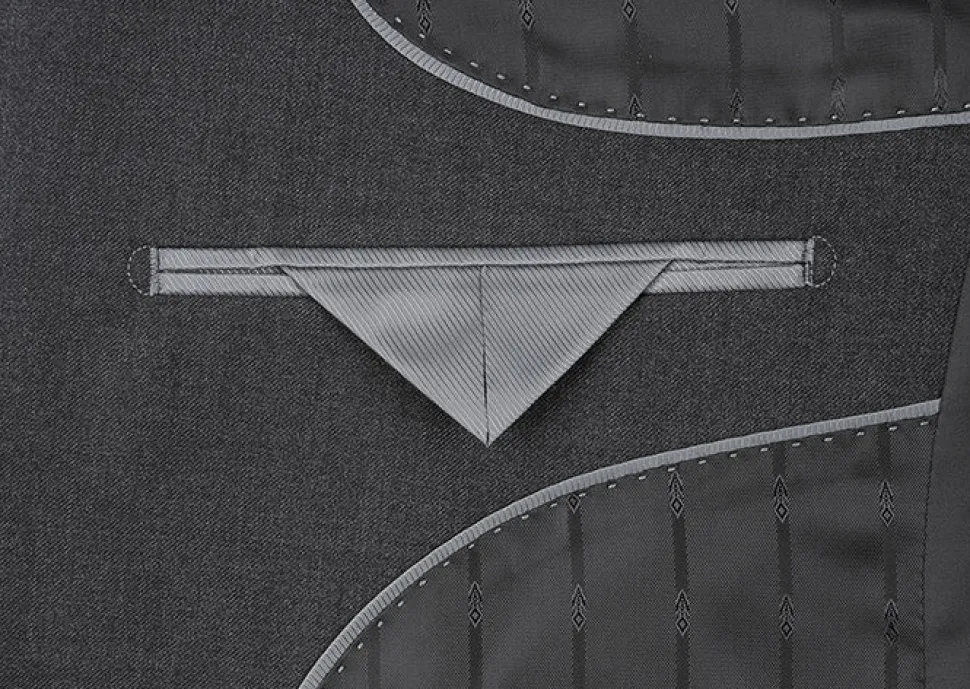Vanderbilt Collection - Classic 2 Piece Suit 2 Buttons Regular Fit In Charcoal Gray