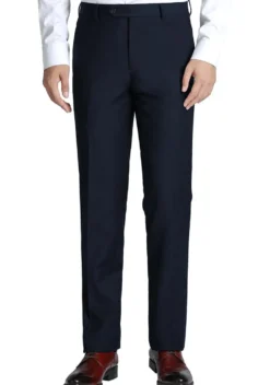 (30W, 34W, 44W) Navy Pre-Hemmed Regular Fit Gray Dress Pants
