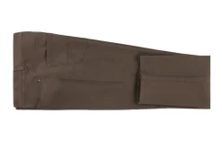 (42W) Modern Fit Stretch Cotton Flat Front Dress Pants - Brown