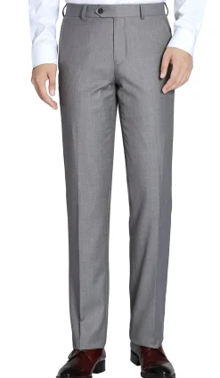 (32W & 36W) Gray Pre-Hemmed Regular Fit Dress Pants
